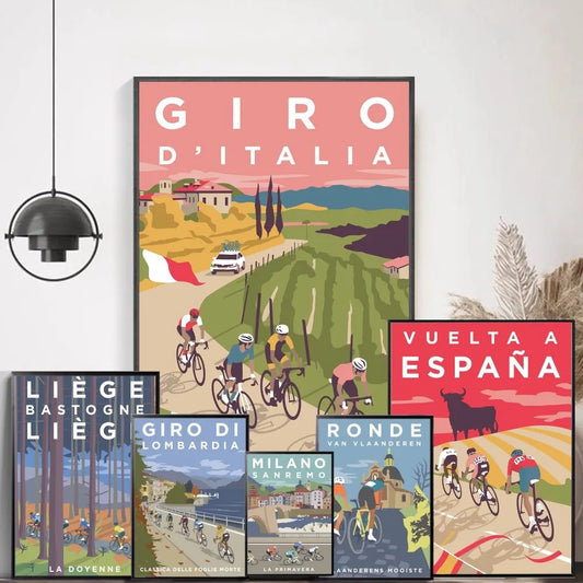 Classic Cycling Race Prints