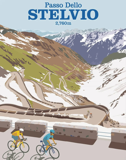 Classic Cycling Climb Canvas Prints