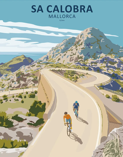 Classic Cycling Climb Canvas Prints