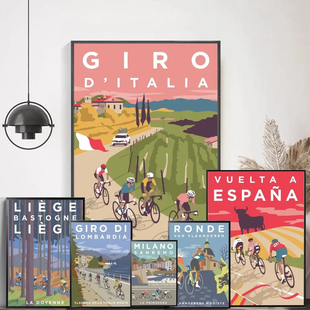 Classic Cycling Race Prints