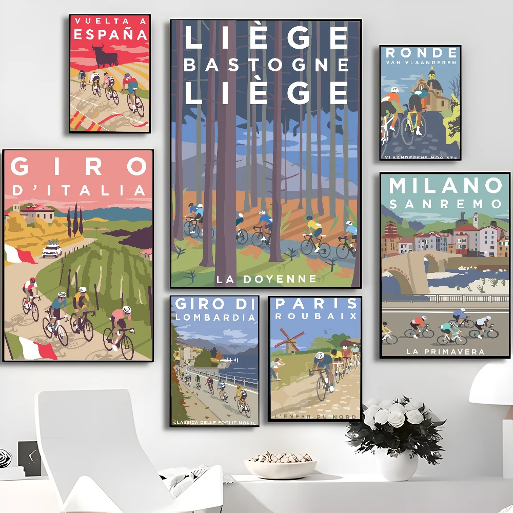Classic Cycling Race Prints
