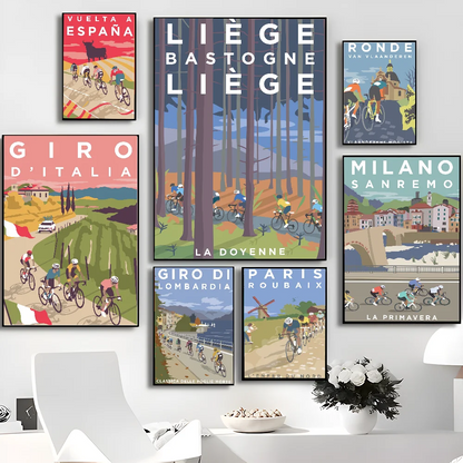 Classic Cycling Race Prints