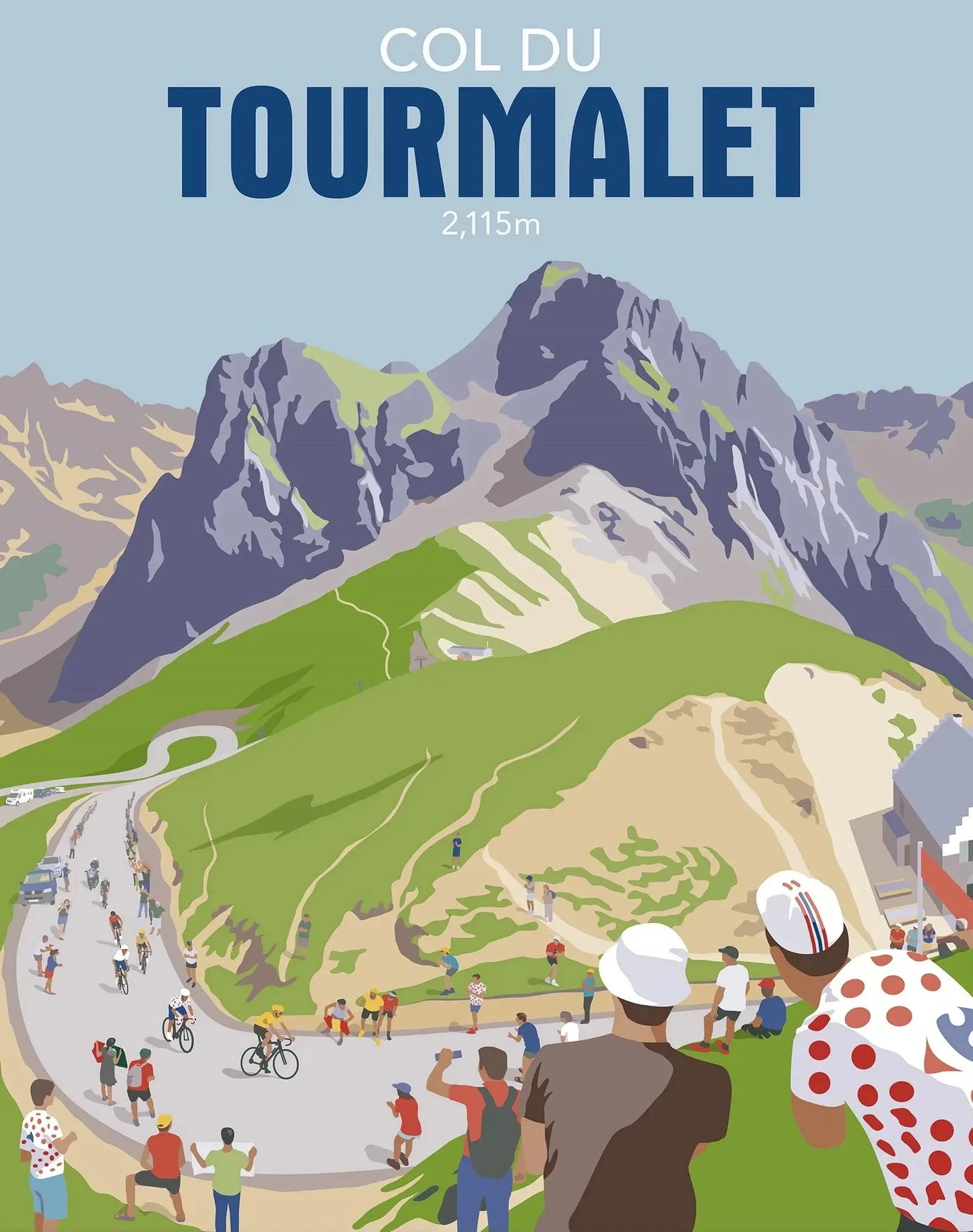 Classic Cycling Climb Canvas Prints