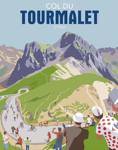 Classic Cycling Climb Canvas Prints