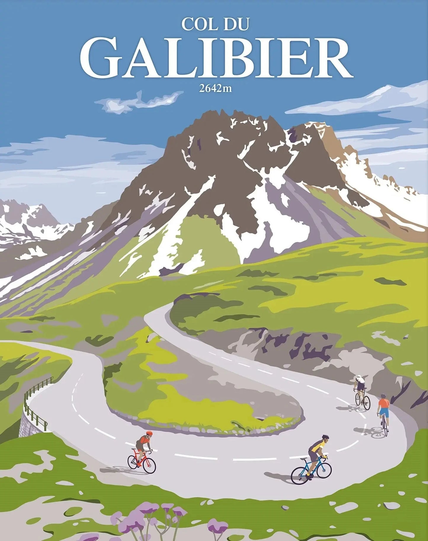 Classic Cycling Climb Canvas Prints