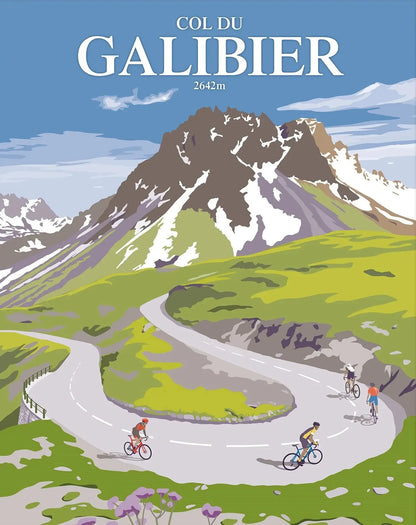 Classic Cycling Climb Canvas Prints