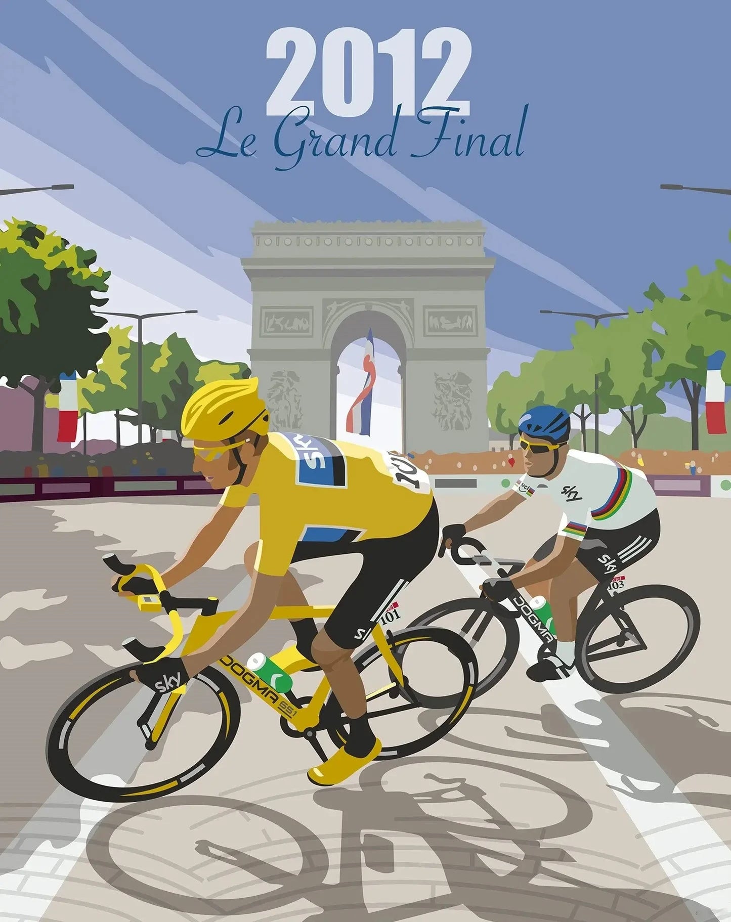 Classic Cycling Climb Canvas Prints