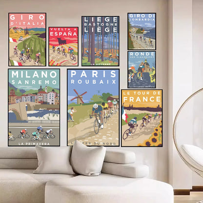Classic Cycling Race Prints