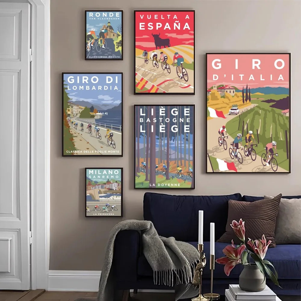 Classic Cycling Race Prints