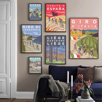 Classic Cycling Race Prints