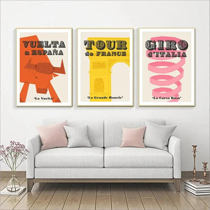 Grand Tour Cycling Canvas Prints