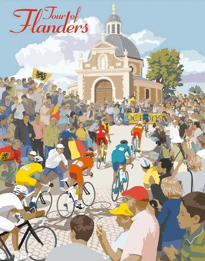 Classic Cycling Climb Canvas Prints